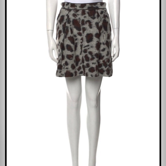 Sea Wool Animal Print Skirt - Picture 2 of 11